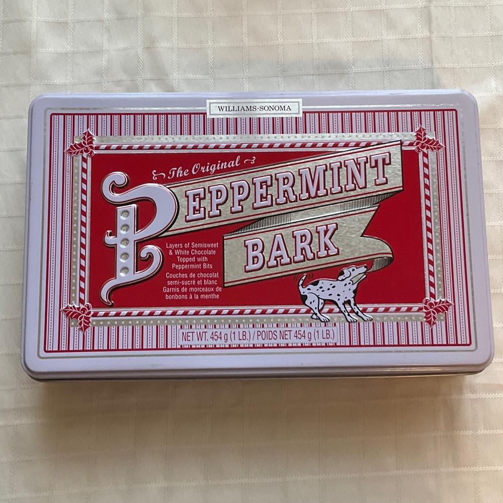 3 for $30 item - Williams Sonoma Red Peppermint Bark Tin